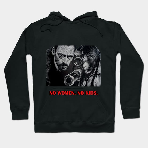 Leon Movie No Women No Kids Retro Hoodie by Artsimple247